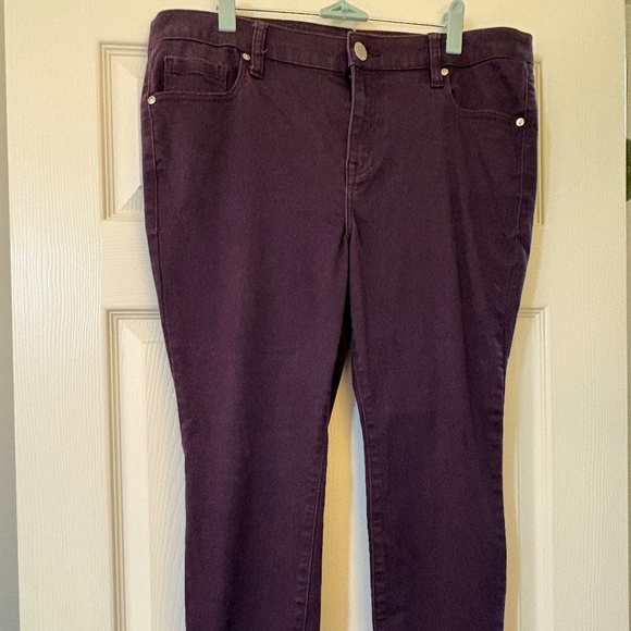 Purple jeans Lane Bryant Size 14P - Picture 1 of 5
